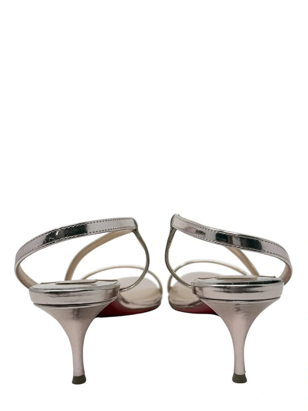 Christian Louboutin Rosalie 55MM Vintage Rose Metallic Sandals Size 38